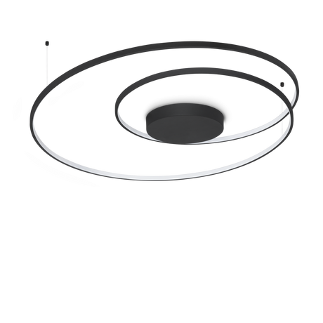 Plafón de techo Ideal Lux Oz LED 75W 3000K Ø100cm negro — ref. 364995 (1)