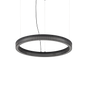 Lámpara colgante Ideal Lux Crown negro cristal LED 31W Ø60cm 365008