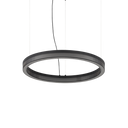 Lámpara colgante Ideal Lux Crown negro cristal LED 31W Ø60cm 365008