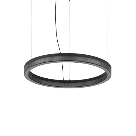 Lámpara colgante Ideal Lux Crown negro cristal LED 31W Ø60cm 365008