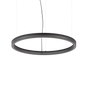 Lámpara colgante Ideal Lux Crown negro cristal LED 43W Ø80cm 365015