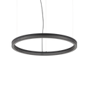 Lámpara colgante Ideal Lux Crown negro cristal LED 43W Ø80cm 365015