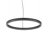 Lámpara colgante Ideal Lux Crown negro cristal LED 43W Ø80cm 365015