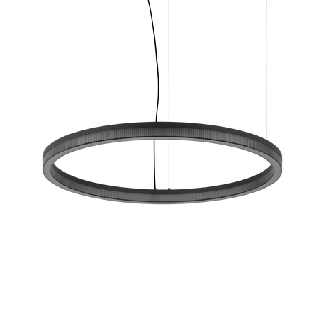 Lámpara colgante Ideal Lux Crown negro cristal LED 43W Ø80cm 365015