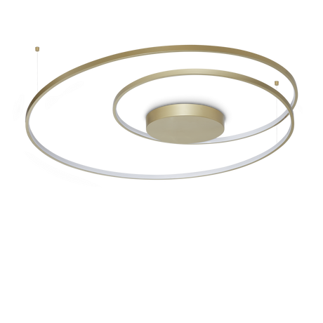 Plafón de techo Ideal Lux Oz LED 75W 3000K Ø100cm latón — ref. 365022 (1)