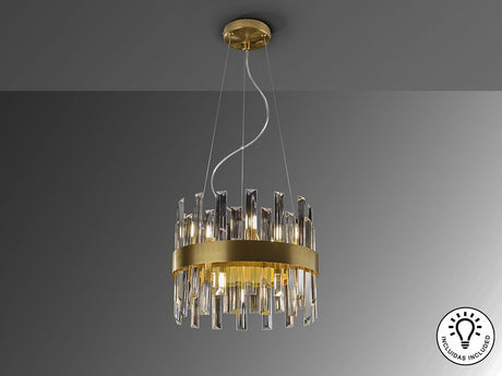 Lámpara de techo colgante Schuller Grace 10 luces oro Ø35cm vista 3