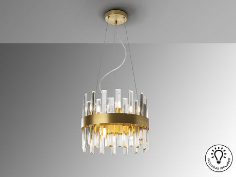 Lámpara de techo colgante Schuller Grace 10 luces oro Ø35cm vista 4