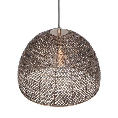 Lámpara de techo colgante Trio Kamara LED latón antiguo 3000K 150cm 365290104