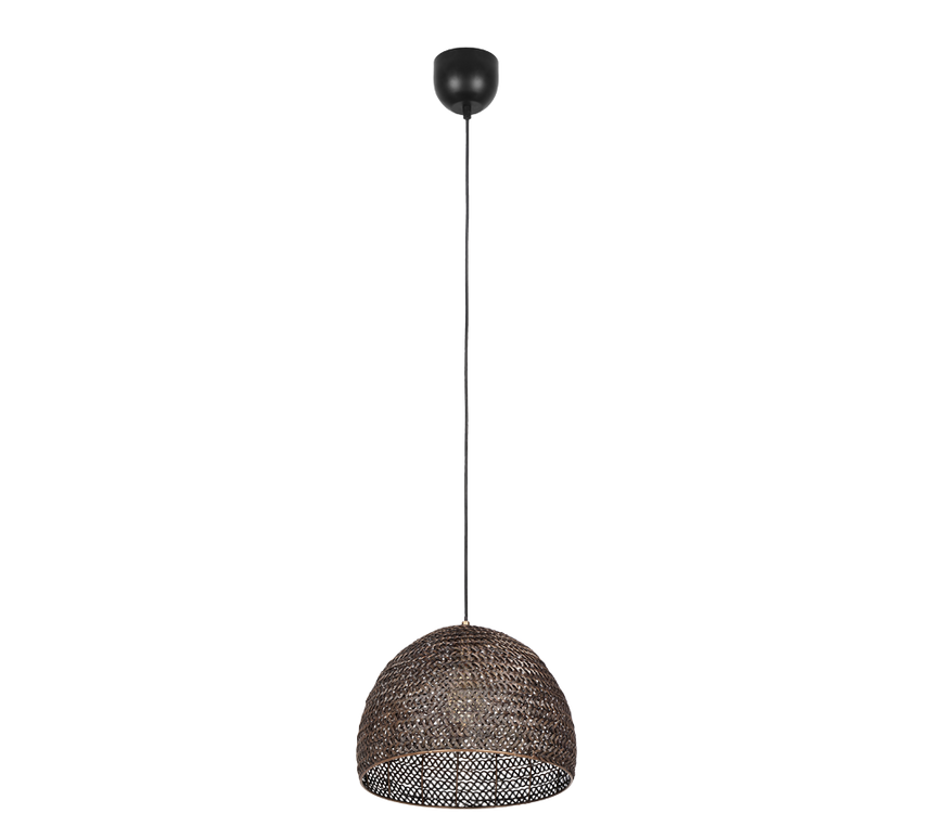 Lámpara de techo colgante Trio Kamara LED latón antiguo 3000K 150cm 365290104