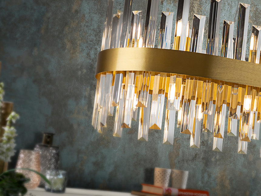 Lámpara de techo colgante oval Schuller Grace 20 luces  - ambiente