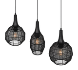 Lámpara de techo colgante Trio Soraya LED negro mate 3000K 150cm 365400332