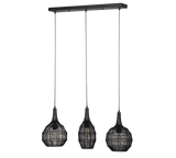 Lámpara de techo colgante Trio Soraya LED negro mate 3000K 150cm 365400332