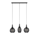Lámpara de techo colgante Trio Soraya LED negro mate 3000K 150cm 365400332