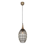 Lámpara de techo colgante Trio Soraya LED latón antiguo 3000K 150cm 365420104