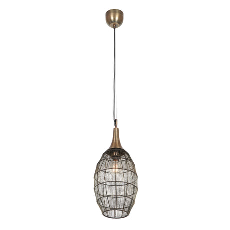 Lámpara de techo colgante Trio Soraya LED latón antiguo 3000K 150cm 365420104