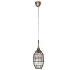 Lámpara de techo colgante Trio Soraya LED latón antiguo 3000K 150cm 365420104