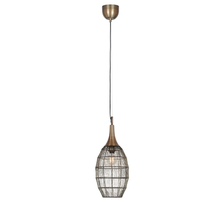 Lámpara de techo colgante Trio Soraya LED latón antiguo 3000K 150cm 365420104