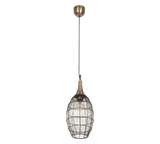 Lámpara de techo colgante Trio Soraya LED latón antiguo 3000K 150cm 365420104