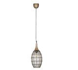 Lámpara de techo colgante Trio Soraya LED latón antiguo 3000K 150cm 365420104