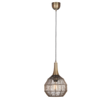 Lámpara de techo colgante Trio Soraya LED latón antiguo 3000K 150cm 365430104