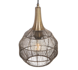 Lámpara de techo colgante Trio Soraya LED latón antiguo 3000K 150cm 365430104