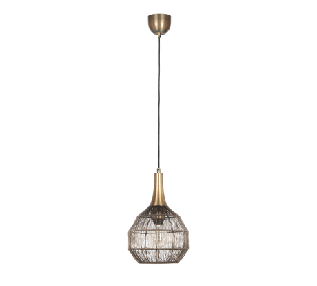 Lámpara de techo colgante Trio Soraya LED latón antiguo 3000K 150cm 365430104