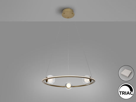 Lámpara de techo colgante Schuller Tirsa bronce 3000K Ø60cm vista 3