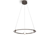 Lámpara de techo colgante Schuller Tirsa bronce 3000K Ø60cm ambiente