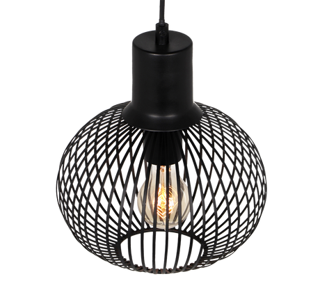 Lámpara de techo colgante Trio Gila LED negro mate 3000K 150cm 365700132