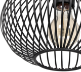 Lámpara de techo colgante Trio Gila LED negro mate 3000K 150cm 365700132