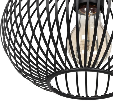 Lámpara de techo colgante Trio Gila LED negro mate 3000K 150cm 365700132