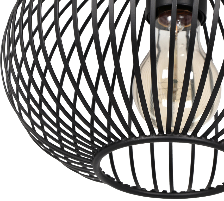 Lámpara de techo colgante Trio Gila LED negro mate 3000K 150cm 365700132