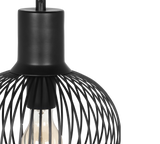 Lámpara de techo colgante Trio Gila LED negro mate 3000K 150cm 365700132