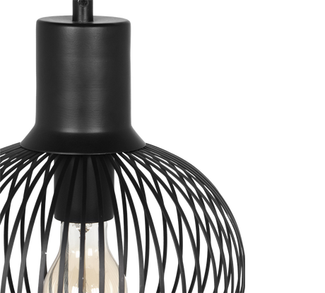 Lámpara de techo colgante Trio Gila LED negro mate 3000K 150cm 365700132