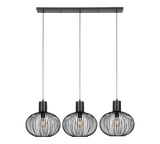 Lámpara de techo colgante Trio Gila 3 luces negro mate 150cm 365700332 - vista 2