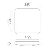MDC ERAS 575738072 Plafón ERAS Blanco opal LED 32W 4000K 33x33cm