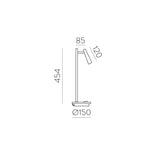 ACB Panau Sobremesa 3660 Niquel Satinado, LED 6W 3000K 540lm + 3W 3000K 285lm, CRI90 I, LED integrado, Dos interruptores, Orientable S36600NS