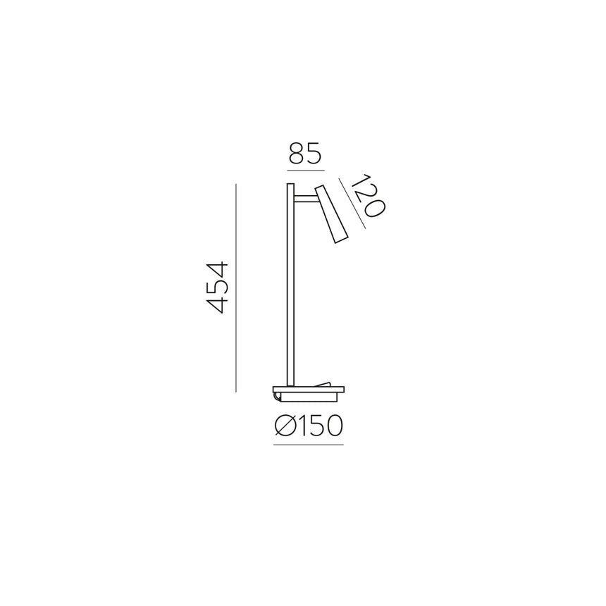 ACB Panau Sobremesa 3660 Niquel Satinado, LED 6W 3000K 540lm + 3W 3000K 285lm, CRI90 I, LED integrado, Dos interruptores, Orientable S36600NS