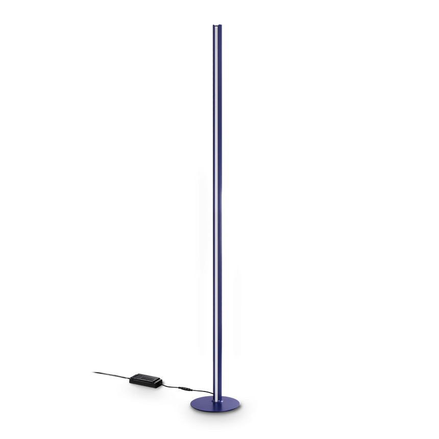 Lámpara de pie Ideal Lux Dorica azul LED 50W regulable 190cm 366135