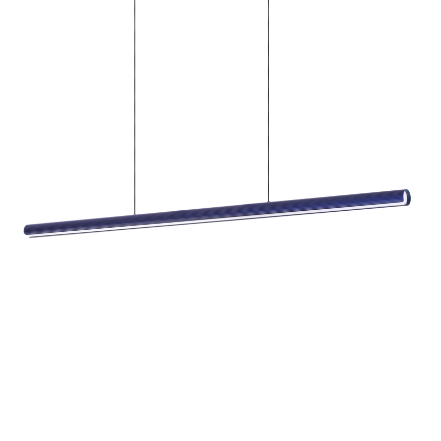 Lámpara colgante Ideal Lux Dorica azul LED 35W regulable Ø140cm 366425