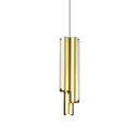 Lámpara colgante Ideal Lux Dorica LED 3 luces 27W regulable Ø9,5cm latón — ref. 366494 (1)