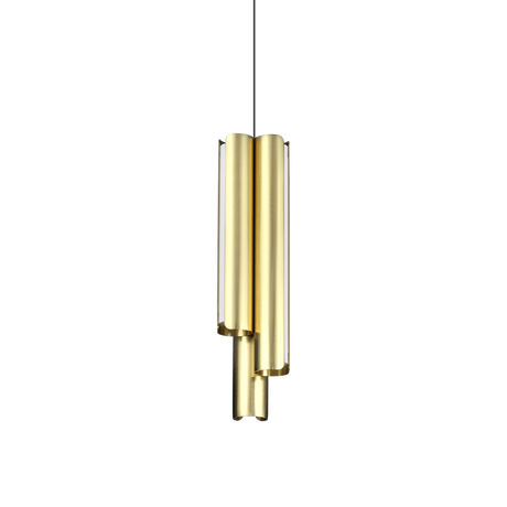Lámpara colgante Ideal Lux Dorica LED 3 luces 27W regulable Ø9,5cm latón — ref. 366494 (1)