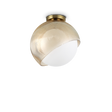 Plafón de techo Ideal Lux Bloom latón cristal 42W Ø30cm 366593