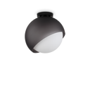 Plafón de techo Ideal Lux Bloom negro cristal Ø30cm 366609