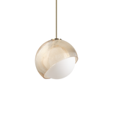 Lámpara colgante Ideal Lux Bloom latón cristal 42W Ø30cm 366685