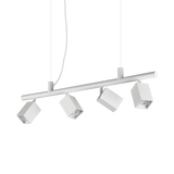 Lámpara colgante Ideal Lux Dynamite blanco 4 luces 112W Ø76cm 367453