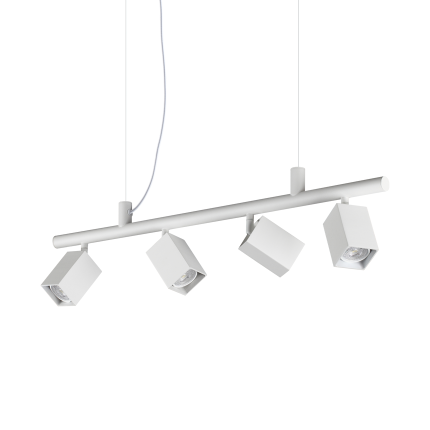 Lámpara colgante Ideal Lux Dynamite blanco 4 luces 112W Ø76cm 367453