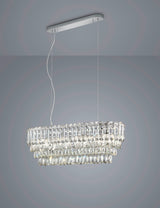 Lámpara colgante Trio Malizia E14 cromo 96cm 40W 367601006
