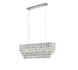 Lámpara colgante Trio Malizia E14 cromo 96cm 40W 367601006