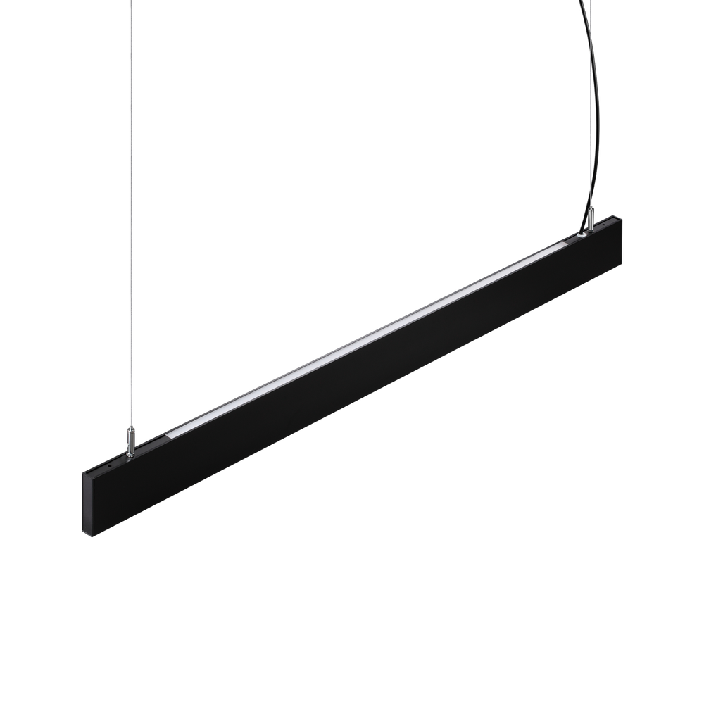 Sistema lineal Ideal Lux Steel negro LED 2 luces 38W 3000K regulable Ø119,2cm 367606
